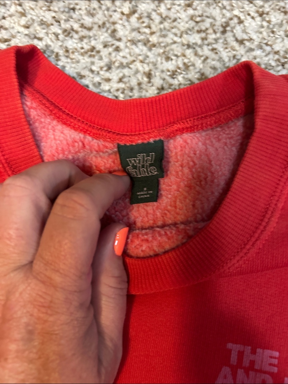 wild fable Red 'Keep Dreaming' Graphic Crewneck Sweatshirt - Picture 4 of 5